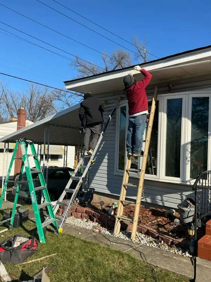 Restoration crew performing exterior repair in Durango